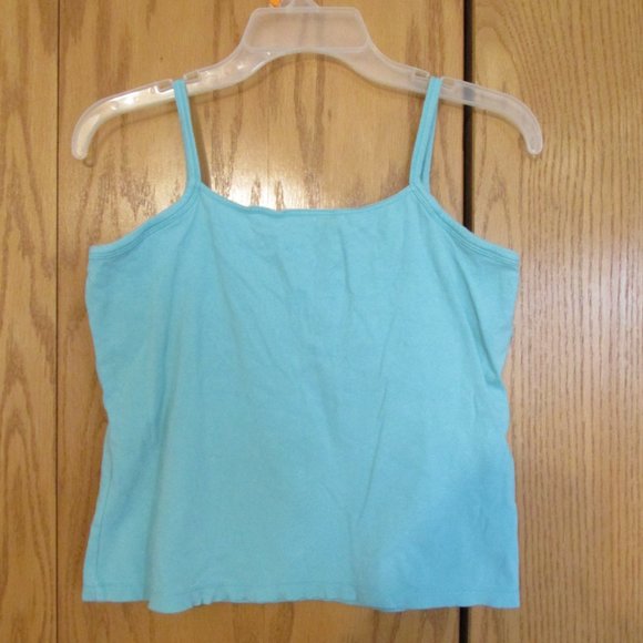LIZ CLAIBORNE WOMEN'S SIZE S CAMISOLE AQUA LACE SHELF BRA BOHO HIPPIE COTTON - Picture 3 of 11